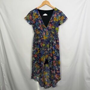 Disney D-Signed Gossamer Floral High-Low Dress Youth Girl Large